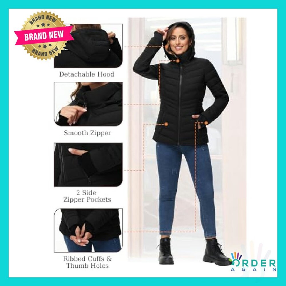 Lightweight Packable Puffer Jacket Winter Warm Qu… - image 6